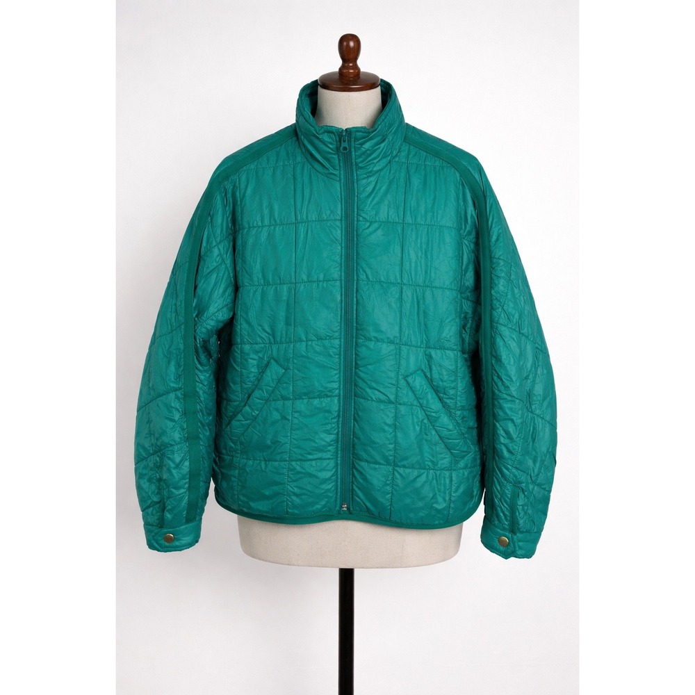 Tyler Boe Woman's S Teal Green Quilted Packable Puffer Jacket‎ Full Zip Outdoor